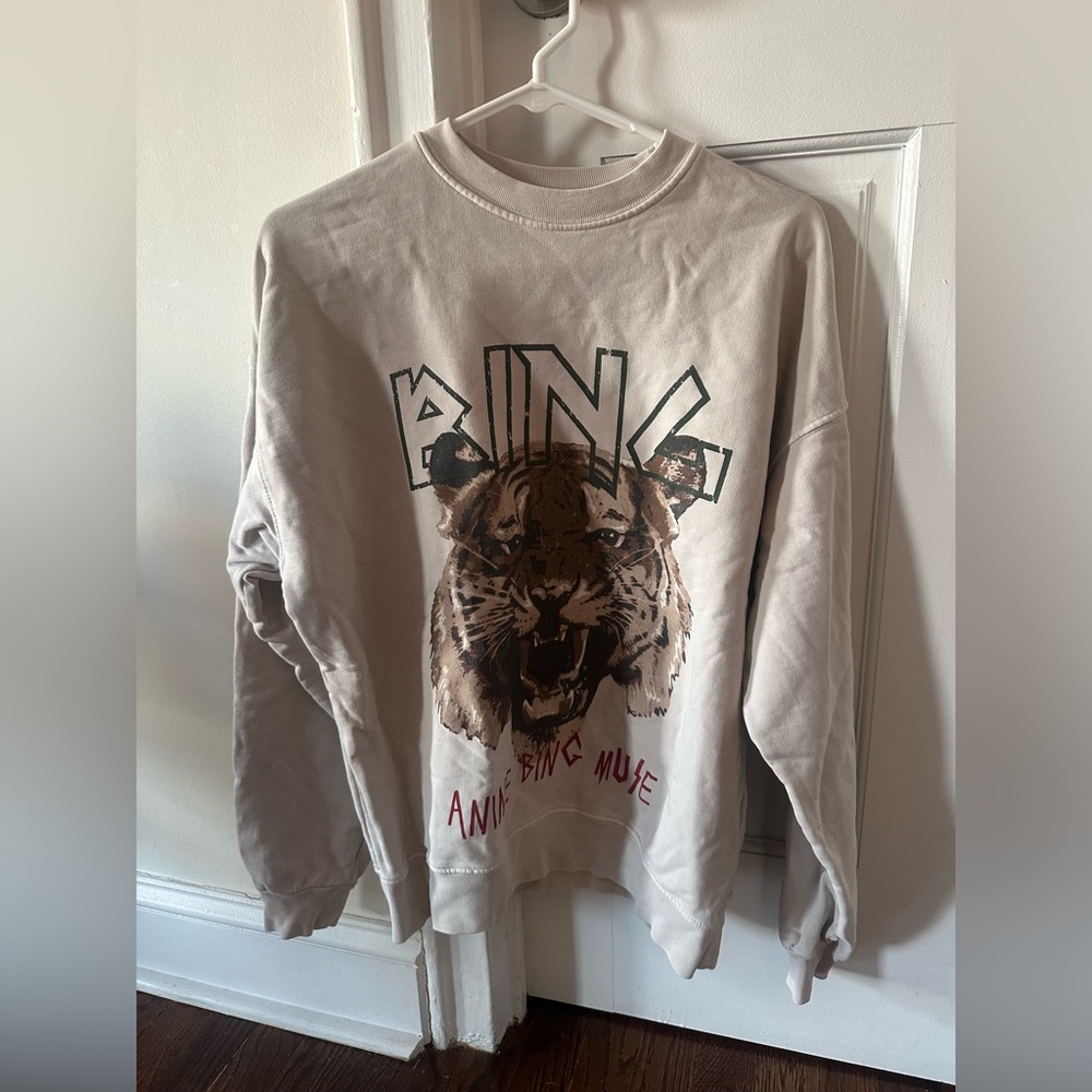 Anine Bing Womens Tiger Logo Sweatshirt Small